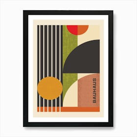 Bauhaus Abstract Colourful Print 3 Art Print