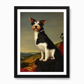 Wire Fox Terrier Renaissance Portrait Oil Painting Art Print