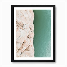 Blue Lake In Desert Art Print