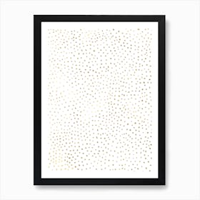 Dotted Gold And White Art Print