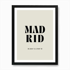 Neutral Madrid Travel Art Print