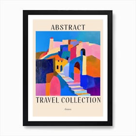 Abstract Travel Collection Poster Greece 4 Art Print