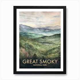 Great Smoky National Park Vintage Travel Poster 7 Art Print