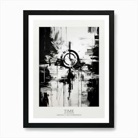 Time Abstract Black And White 4 Poster Art Print