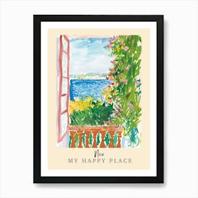 My Happy Place Nice 3 Travel Poster Poster