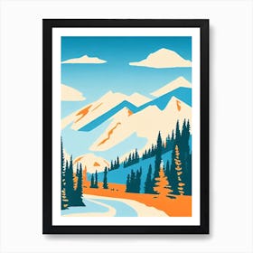 Copper Mountain, Usa Midcentury Vintage Skiing Poster Art Print