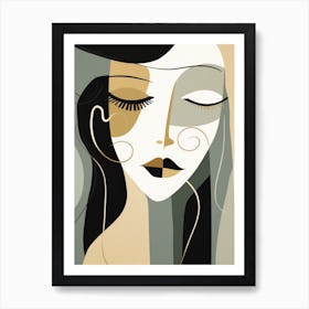 Face Of A Woman 9 Art Print