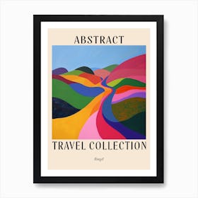 Abstract Travel Collection Poster Brazil 1 Art Print