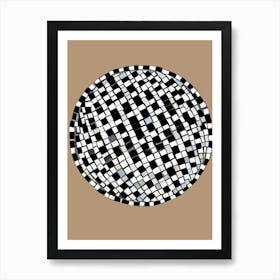 Black And White Mosaic Art Print