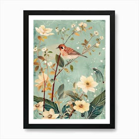 Bird Flowers Chinese 3 Art Print