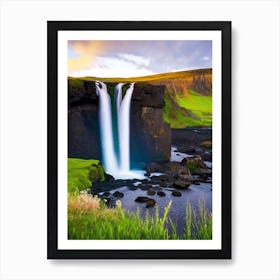 Hrafnabjargarfoss, Iceland Majestic, Beautiful & Classic (2) Art Print