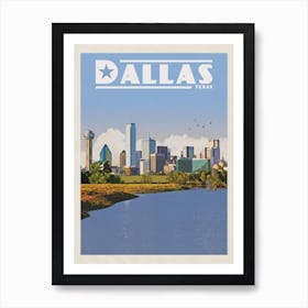 Dallas Texas Travel Poster Art Print