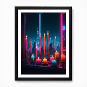 Neon City Art Print