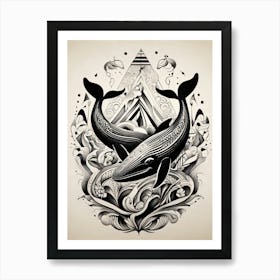 Whales Art Print