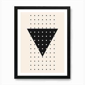 Polka Dot Triangle boho Abstract Art Print