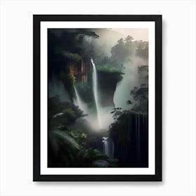 Tumpak Sewu, Indonesia Realistic Photograph Art Print