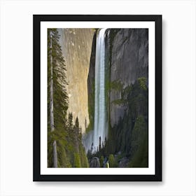 Horsetail Falls, United States Realistic Photograph (2) Art Print