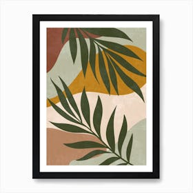 Abstract Palm Leaves Art Print