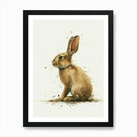 Californian Rabbit Nursery Illustration 2 Art Print