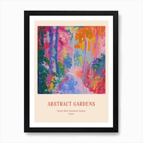 Colourful Gardens Claude Monet Foundation Gardens France 7 Red Poster Art Print