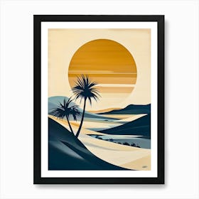 Palm Trees In The Desert 1 Art Print