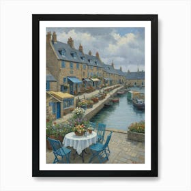 Boat In The Harbour Portside Paradise Art Print