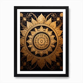 Gold Mandala 1 Art Print