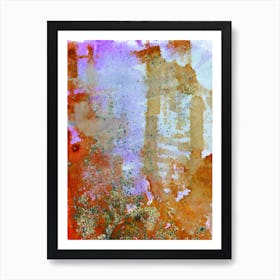 Abstract Copper And Lilac Art Print