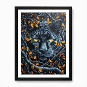 Leopard In The Forest Art Print