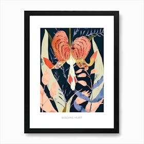 Colourful Flower Illustration Poster Bleeding Heart 6 Art Print