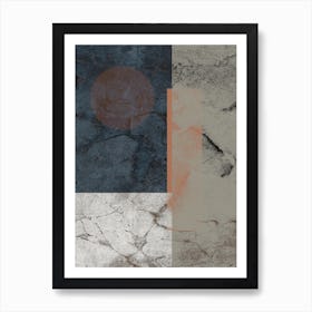 Geometric Painting With Texture Art Print