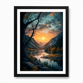 Sunset In The Mountains, 1 Affiche