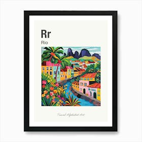 Kids Travel Alphabet  Rio 3 Art Print