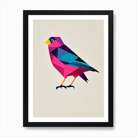 House Sparrow 3 Origami Bird Art Print