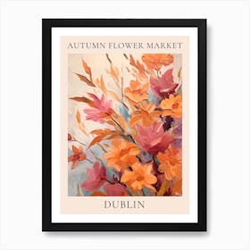 Autumn Flower Market Poster Dublin Art Print