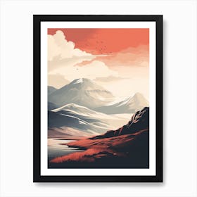 Ben Nevis Scotland 3 Hiking Trail Landscape Art Print