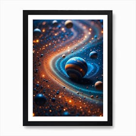 Planets In Space Art Print