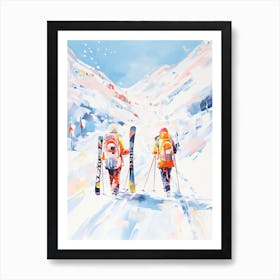 Courchevel   France, Ski Resort Illustration 2 Art Print