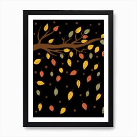 Autumn Leaves Falling Art Print