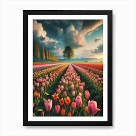 Tulip Field 1 Art Print