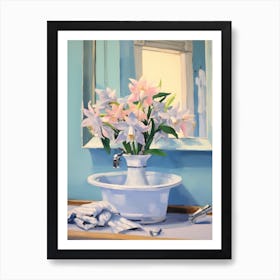 A Vase With Columbine, Flower Bouquet 1 Art Print