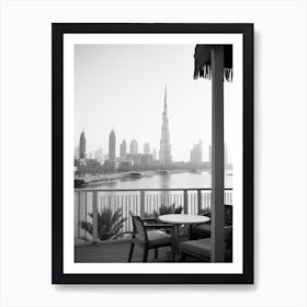 Dubai, United Arab Emirates, Black And White Old Photo 2 Art Print