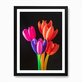 Bright Inflatable Flowers Fuchsia 2 Art Print