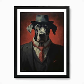 Gangster Dog Great Dane Art Print