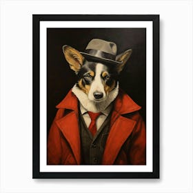 Gangster Dog Cardigan Welsh Corgi 2 Art Print