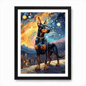 Doberman Dog Art Art Print