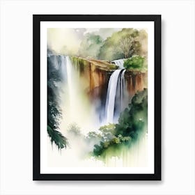 Fitzroy Falls, Australia Water Colour  (3) Art Print