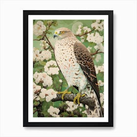 Ohara Koson Inspired Bird Painting Hawk 4 Art Print