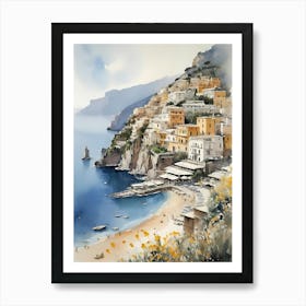 Summer In Positano Painting (11) 1 Art Print