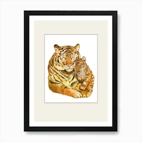 Tiger watercolor Art Print